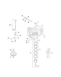 Kohler Cv740-0039 Crankcase Diagram and Parts List for M60-KH (53BH8CT6050-27HP-OHV)(2010) Cub Cadet Lawn Tractor